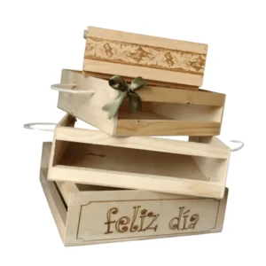 Cajas de madera kachivaches.online 01 CAJAS DE MADERA PARA DESAYUNOS X 7 UDS 🎁